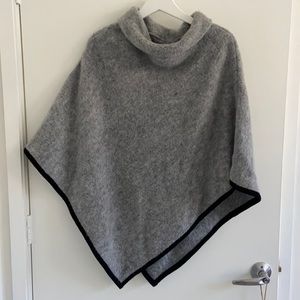Grey poncho sweater